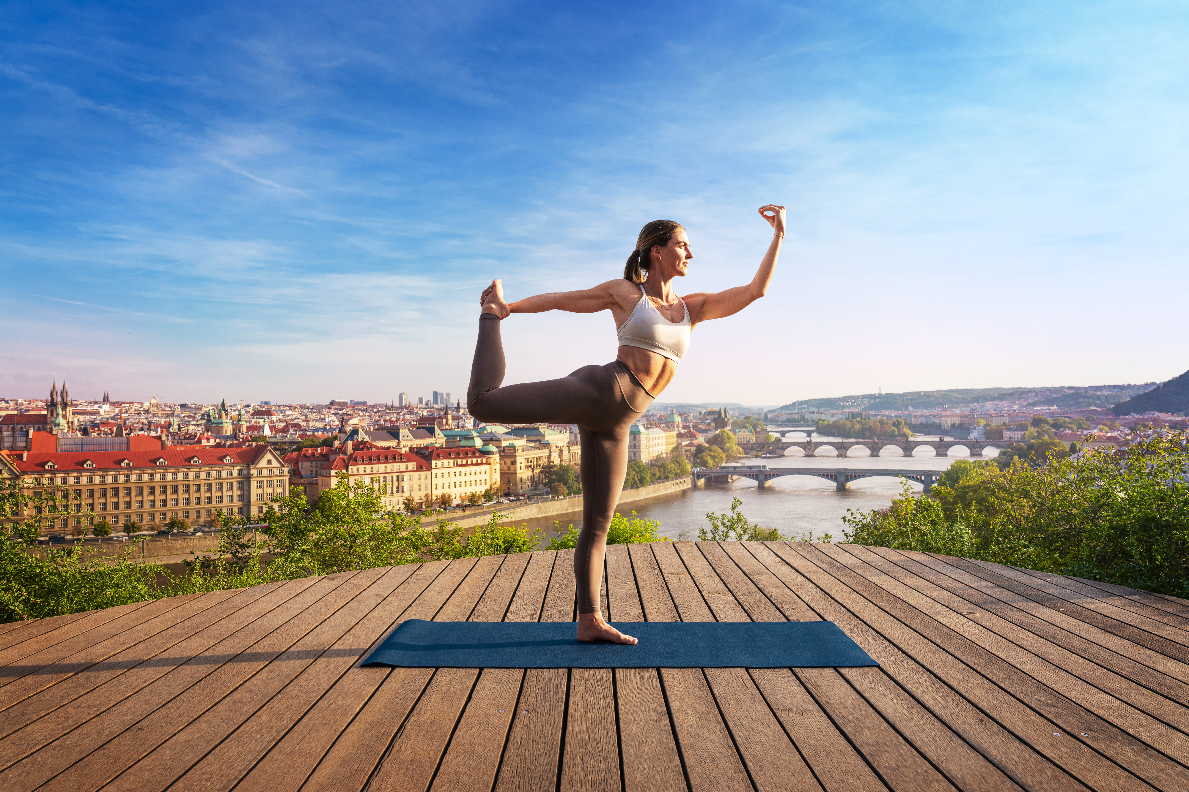Sunny summer day on a&nbsp;Prague street — safe and welcoming atmosphere