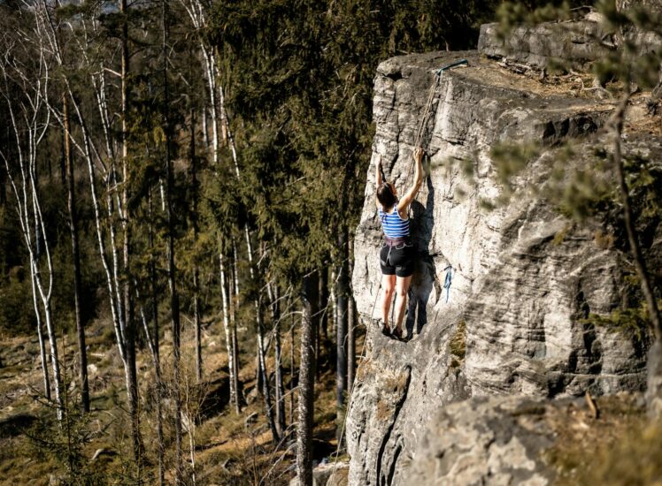 Sandstone rock formations at Adršpach