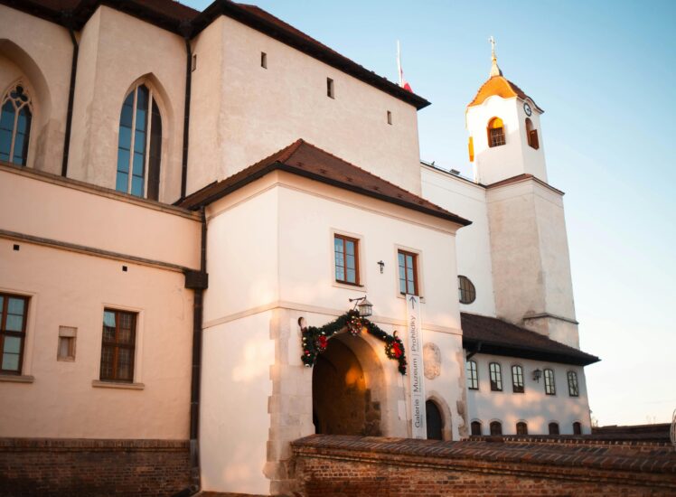 Špilberk Castle in Brno at golden sunset, day trip from Prague