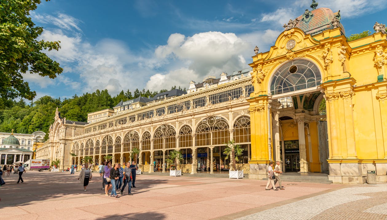 Historic spa colonnade in Mariánské Lázně, Czech Republic