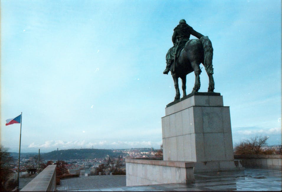 Terezín ghetto town streets — preserved historical buildings