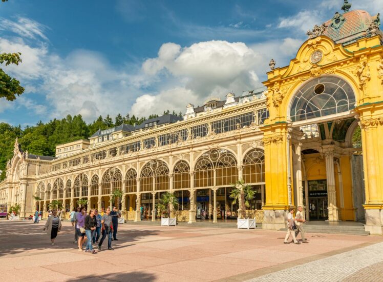 Colonnade in Mariánské Lázně spa town Czech Republic