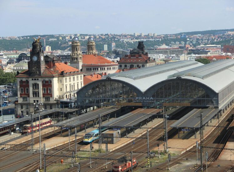 Train travel from Prague to Český Krumlov Czech Republic