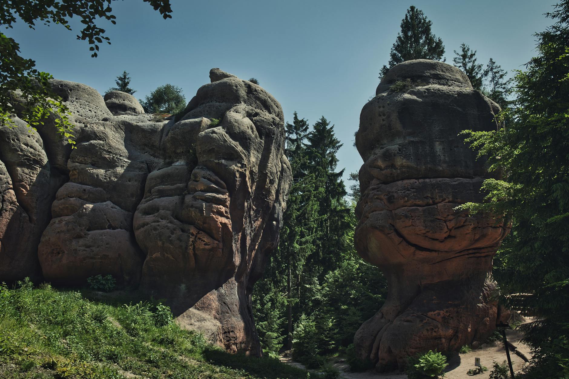 Explore the stunning sandstone formations in Zittauer Gebirge, nestled in Saxony, Germany.